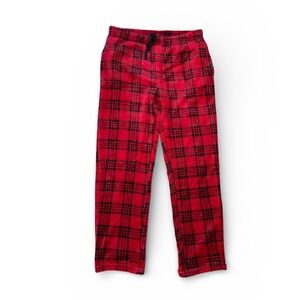 Spyder Men's Red Plaid Flannel Fleece Loungewear Pajama Pants XL